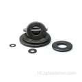 Baja black oksida bundar cuci karbon baja karbon finish hitam galvanis flat washer